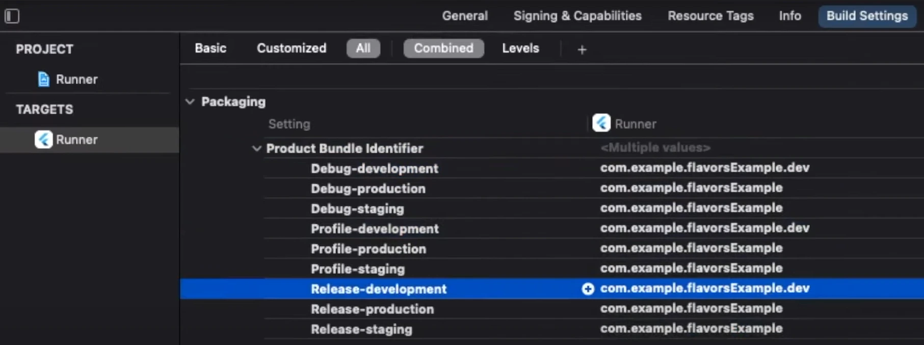 Bundle identifiers