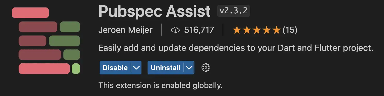 Pubspec Assist Extension